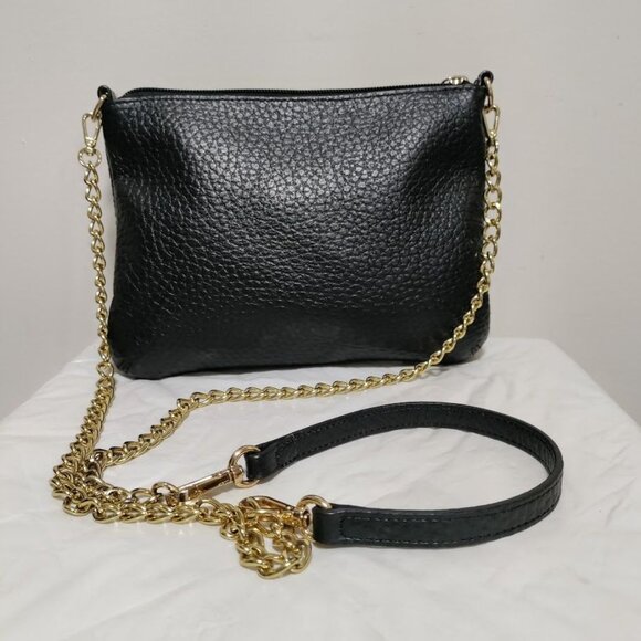 NWOT LODIS Borrego Emily Italian Leather 5 in 1 Convertible Crossbody Bag Black - Picture 3 of 13